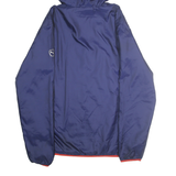 PUMA Mens Blue & Red Hooded Jacket M Polyester Zip Casual Sports Windbreaker