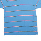 NEIL MARTIN Mens Blue Striped Short Sleeve Polo Shirt M Cotton Casual Summer