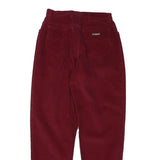 WRANGLER Womens Cotton Blend Wine Relaxed Tapered Trousers W28 L32
