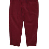WRANGLER Womens Cotton Blend Wine Relaxed Tapered Trousers W28 L32