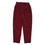WRANGLER Womens Cotton Blend Wine Relaxed Tapered Trousers W28 L32