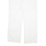 DICKIES Mens White Cotton Blend Regular Straight Trousers W34 L29 Workwear Zip