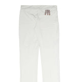 COAST Womens Joggers White L W30 L32 Slim Straight Polyester Blend Casual Wear
