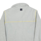 NAUTICA Mens Grey Blue Polyester Blend Reversible Zip Jacket L Fleece
