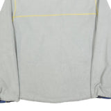 NAUTICA Mens Grey Blue Polyester Blend Reversible Zip Jacket L Fleece