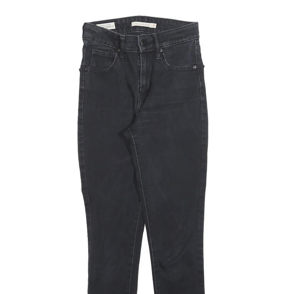LEVI'S 721 Womens Jeans Black Slim Skinny Denim Dark W23 L28 Stretch Fashion