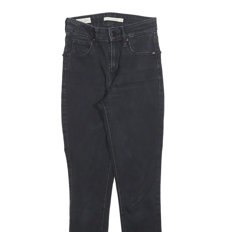 LEVI'S 721 Womens Jeans Black Slim Skinny Denim Dark W23 L28 Stretch Fashion