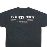 RUSSELL ATHLETIC Mens Black Pirate Basketball Camp T-Shirt M Short Sleeve Crew