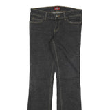 DICKIES Womens Regular Fit Bootcut Denim Black W30 L32 Classic Cotton Blend Zip