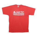 LOGO 7 Mens Red Fitness T-Shirt M Short Sleeve Crew Neck Cotton Blend Casual