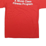 LOGO 7 Mens Red Fitness T-Shirt M Short Sleeve Crew Neck Cotton Blend Casual