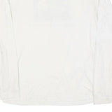 THE NORTH FACE Mens White Crew Neck Long Sleeve T-Shirt M Cotton Blend Outdoor