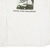 THE NORTH FACE Mens White Crew Neck Long Sleeve T-Shirt M Cotton Blend Outdoor
