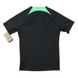 NIKE Mens Black & Green Liverpool Football Shirt S Short Sleeve Crew Neck