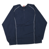 NIKE Mens Blue Half Zip L Polyester Blend Sweatshirt Sports Training