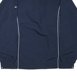 NIKE Mens Blue Half Zip L Polyester Blend Sweatshirt Sports Training