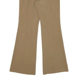 Womens Relaxed Fit Beige Polyester Blend Trousers W28 L31 Zip Closure