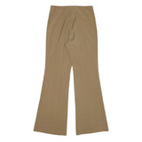 Womens Relaxed Fit Beige Polyester Blend Trousers W28 L31 Zip Closure