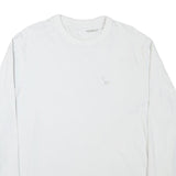 ABERCROMBIE & FITCH Mens White Crew Neck M Cotton Blend Sweatshirt Long Sleeve