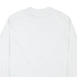 ABERCROMBIE & FITCH Mens White Crew Neck M Cotton Blend Sweatshirt Long Sleeve