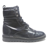 PLDM Womens Black Lace-Up Ankle Boots Polyester UK 7 Stylish Fashion