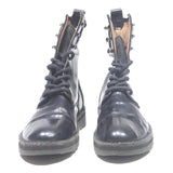 PLDM Womens Black Lace-Up Ankle Boots Polyester UK 7 Stylish Fashion