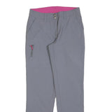 CRANE Womens Relaxed Grey Trousers W28 L30 Zip Polyester Blend Casual Outdoor