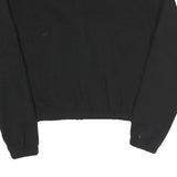 PUMA Womens Black & Yellow Half Zip M Sweatshirt Cotton Blend Crop Drawcord