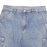 WRANGLER Mens Denim Cargo Blue Shorts 3XL W38 Relaxed Fit Workwear