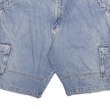 WRANGLER Mens Denim Cargo Blue Shorts 3XL W38 Relaxed Fit Workwear