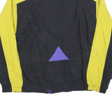 K-WAY Mens Yellow & Black Nylon Jacket M Zip Plain Retro Windbreaker