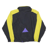 K-WAY Mens Yellow & Black Nylon Jacket M Zip Plain Retro Windbreaker