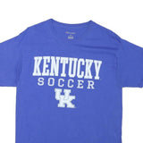 CHAMPION Mens Blue Kentucky Soccer T-Shirt M Short Sleeve Crew Neck Cotton Blend