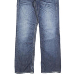 TRUE RELIGION Mens Jeans Blue Regular Straight Denim Medium W31 L32 Classic Zip