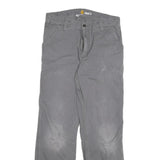 CARHARTT Mens Relaxed Fit Grey Cotton Blend Denim Jeans W34 L34 Workwear Zip