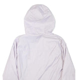 CALVIN KLEIN Womens White Lightweight Hooded Jacket M Polyester Blend Zip Plain