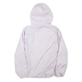 CALVIN KLEIN Womens White Lightweight Hooded Jacket M Polyester Blend Zip Plain
