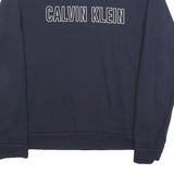 CALVIN KLEIN Mens Navy Blue Sweatshirt Crew Neck M Logo Print