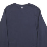 CALVIN KLEIN Mens Navy Blue Sweatshirt Crew Neck M Logo Print