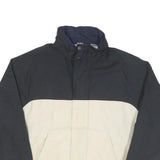 NAUTICA Mens Black & Cream Colourblock Jacket 2XL Polyester Blend Zip