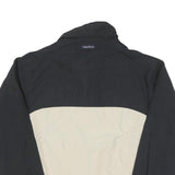 NAUTICA Mens Black & Cream Colourblock Jacket 2XL Polyester Blend Zip