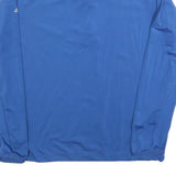 ADIDAS Mens Blue & Grey 1/4 Zip Sweatshirt M Climacool Sports Activewear