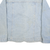 BILLBLASS Womens Blue Denim Cotton Button Jacket L Floral Embroidery Classic