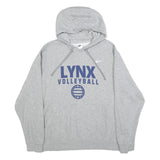 NIKE Mens Grey Lynx Volleyball Pullover Hoodie XL Cotton Blend Sportswear