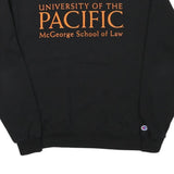 CHAMPION Mens Black University Of The Pacific Crew Neck L Cotton Sweatshirt
