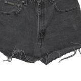CALVIN KLEIN Womens Shorts Black Denim Cut-Off M W30 Distressed Hem Casual