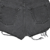 CALVIN KLEIN Womens Shorts Black Denim Cut-Off M W30 Distressed Hem Casual