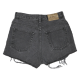 CALVIN KLEIN Womens Shorts Black Denim Cut-Off M W30 Distressed Hem Casual