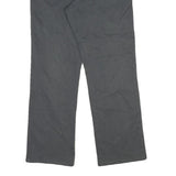Grey Mens Regular Fit Straight Leg Cotton Blend Trousers W32 L31 Zip Closure