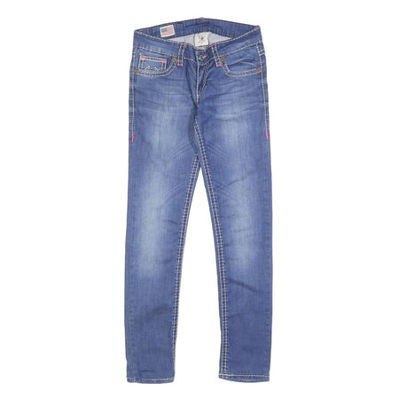 TRUE RELIGION Womens Jeans Blue Slim Skinny Denim Medium W28 L29 Fashion Cotton